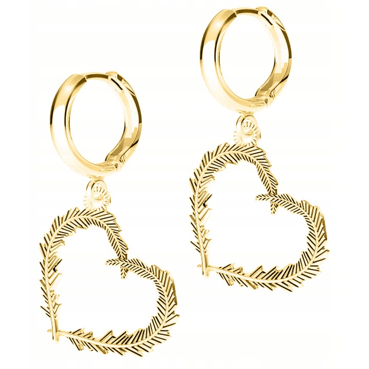 Ezüst talizmán, Larezo, 100% 925-ös aranyozott ezüst, tökéletes ajándékötlet, díszdobozzal, Leverback zárrendszer, 0.3 g, 1.8 cm, arany