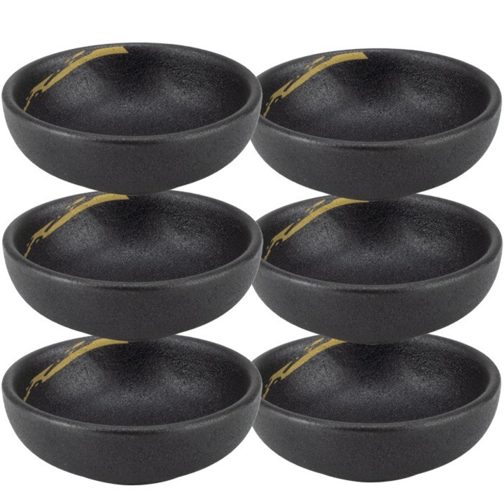 Set 6 boluri Sos portelan, Culinaro, Wabi Sabi, 6cm