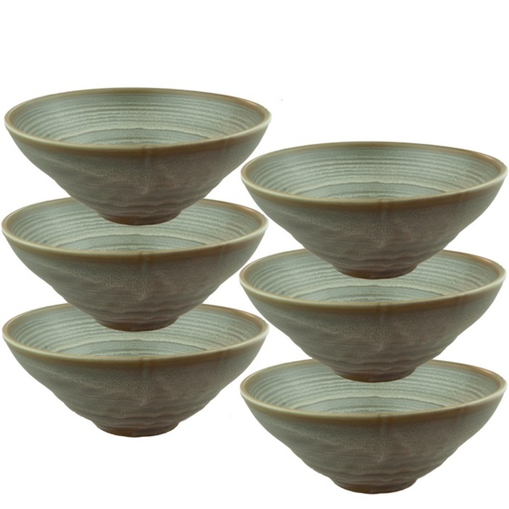 Set 6 boluri portelan Culinaro Ivy 20x8cm 1000ml