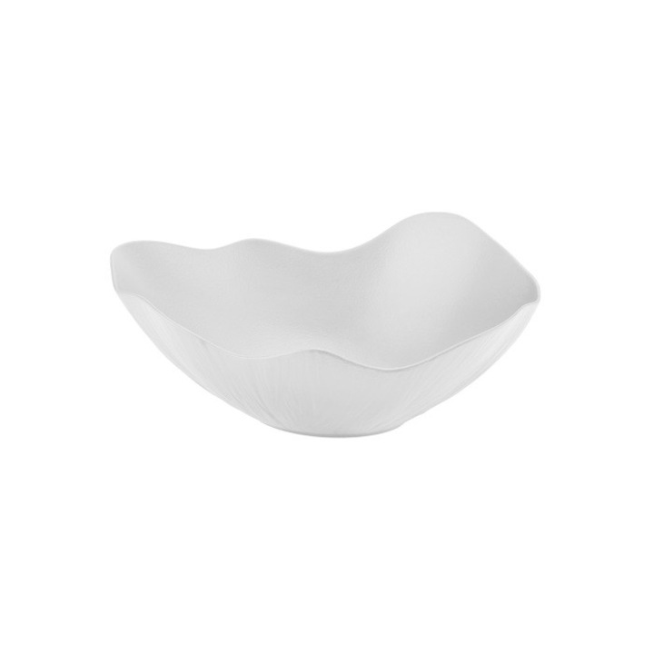 Bol asimetric din portelan pentru bufet Culinaro Ren Buffet 37x27xh19, 5cm, alb