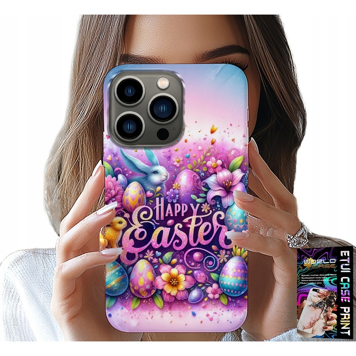 Carcasă pentru iPhone 15 Pro, World Case, silicon, imprimare multicoloră, set de design personalizat