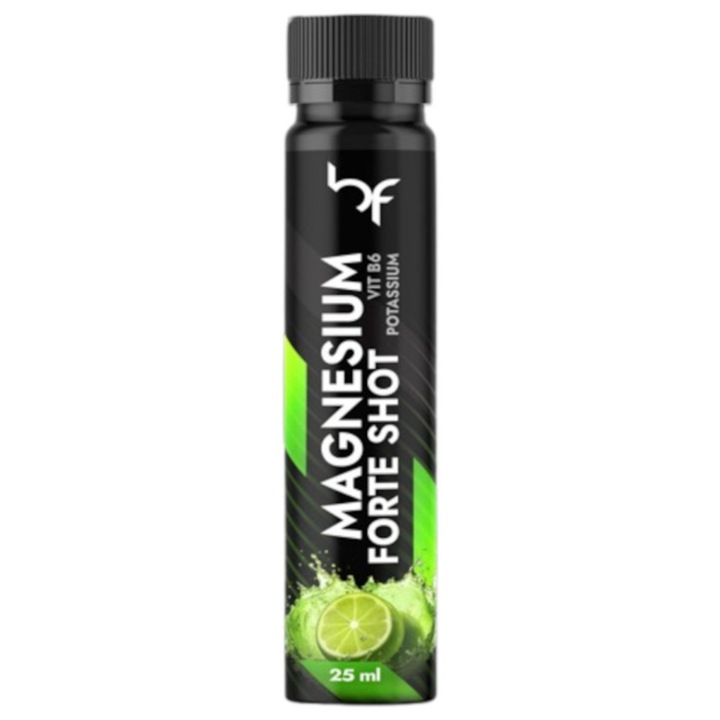 BodyFuse Magnesium Shot 25 ml, limetka, 375 mg magneziu, 600 mg potasiu