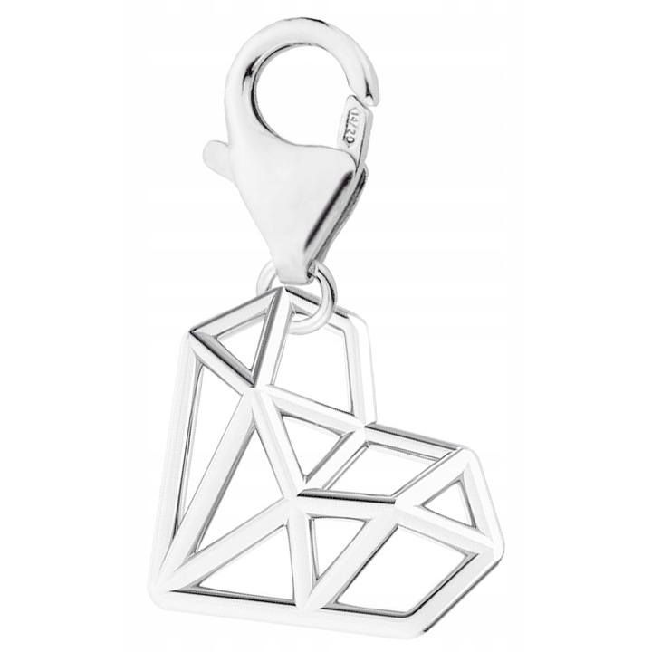 Ezüst Talizmán, Larezo, 100% 925-ös Ezüst, Tökéletes Ajándék Ötlet, Díszdobozzal, Csipeszes Zárrendszerrel, 0.3 g, 1.4 cm, Ezüstszínű