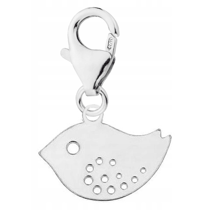 Talisman Din Argint, Larezo, 100% Argint 925, Idee de Cadou Perfecta, Cu Cutie Decorativa, Fara inchidere, 0.3 g, 1.3 cm, Argintiu