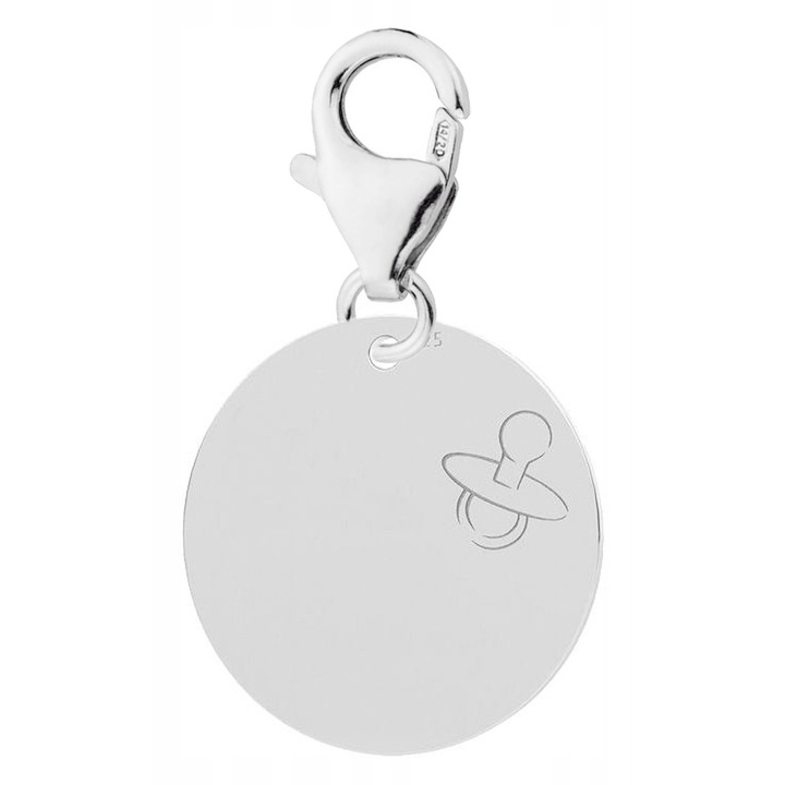 Ezüst talizmán, Larezo, 100% 925-ös ezüst, tökéletes ajándékötlet, díszdobozzal, zár nélkül, 0,3 g, 2,6 cm, ezüst