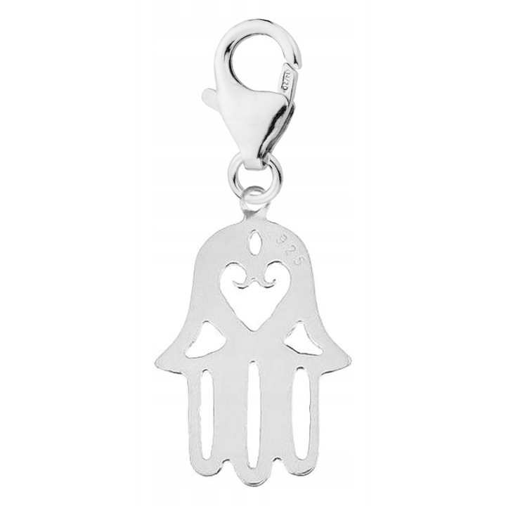 Talisman Din Argint, Larezo, 100% Argint 925, Idee de Cadou Perfecta, Cu Cutie Decorativa, Fara inchidere, 0.3 g, 2 cm, Argintiu