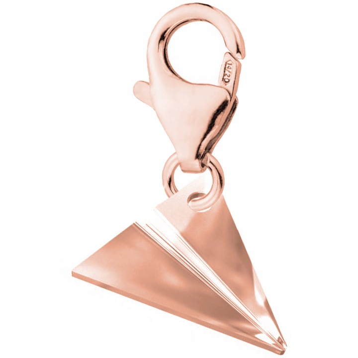 Ezüst Talizmán, Larezo, 925-ös rózsaaranyozott ezüst, Tökéletes Ajándék Ötlet, Díszdobozzal, Kapocs nélkül, 0.3 g, 1.2 cm, Rózsaszín