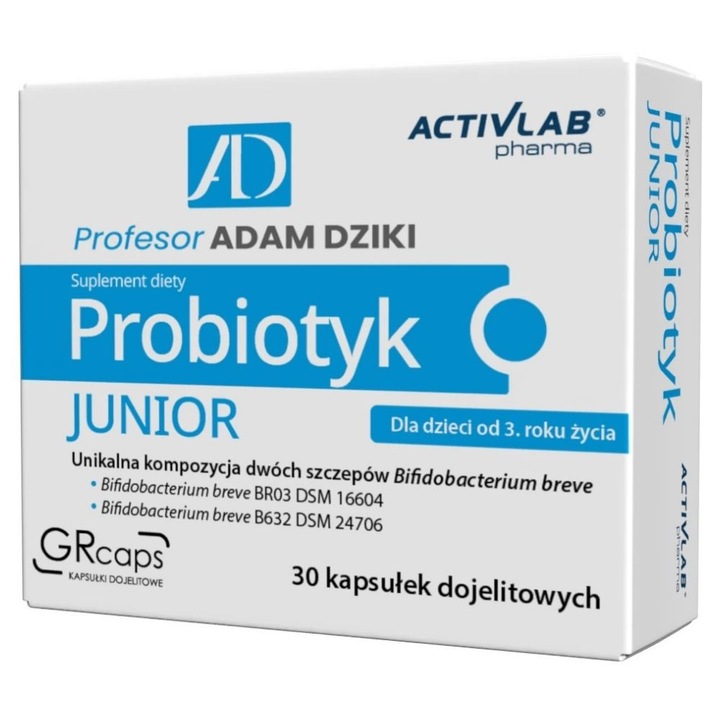 Supliment alimentar Activlab Pharma Probiotic Junior - 30 capsule