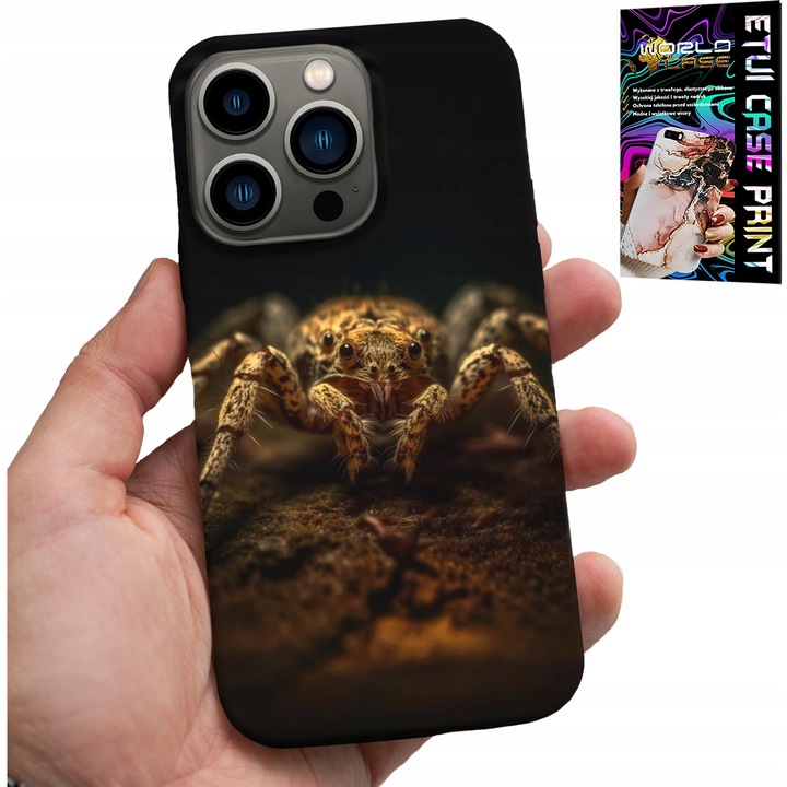 Tok iPhone 14 Pro Max-hoz, World Case, szilikon, pókimprint, sokszínű