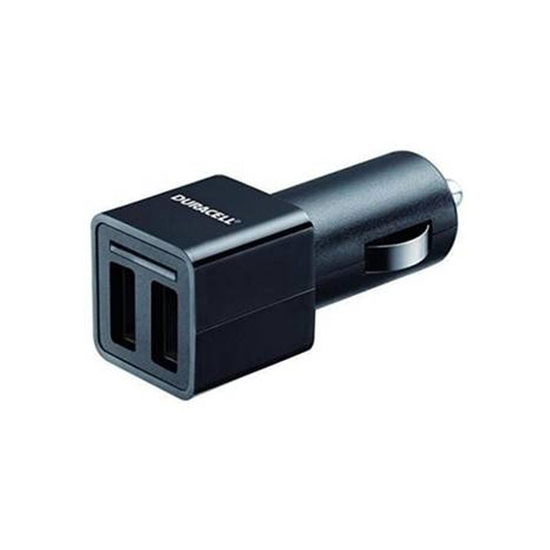 Duracell Incarcator Auto cu Dubla Iesire, USB, 4.8A, Negru