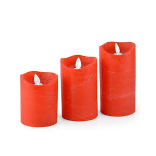 Set 3 lumanari cu led rosii