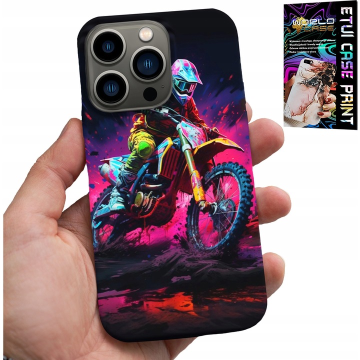 Tok iPhone 16 Pro Max-hoz, World Case, gumi, színes nyomtatás, személyre szabható design