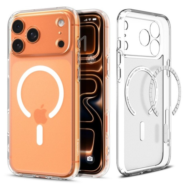 Husa Spigen Pentru iPhone 17 Pro Max, Ultra Hybrid MagSafe, Protectie La Camere si Colturi, Functie MagSafe, Frost White