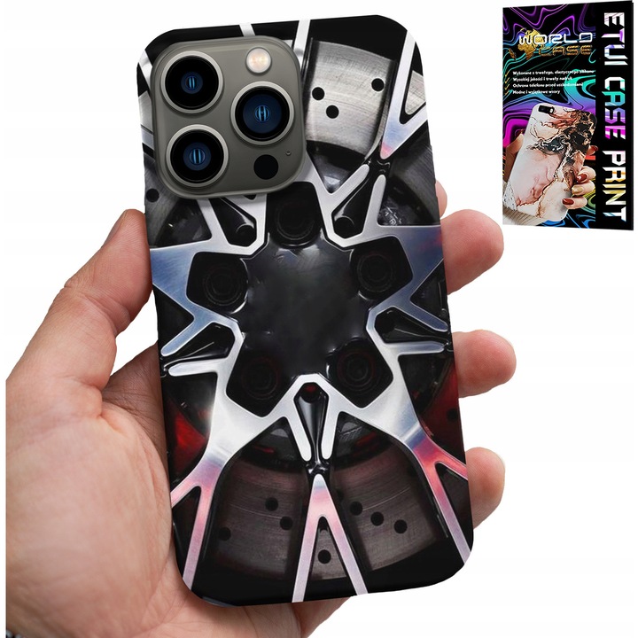 Szilikon tok iPhone 14 Pro Max-hoz, World Case, Teljes színes nyomtatás, Karcálló védelem, Többszínű
