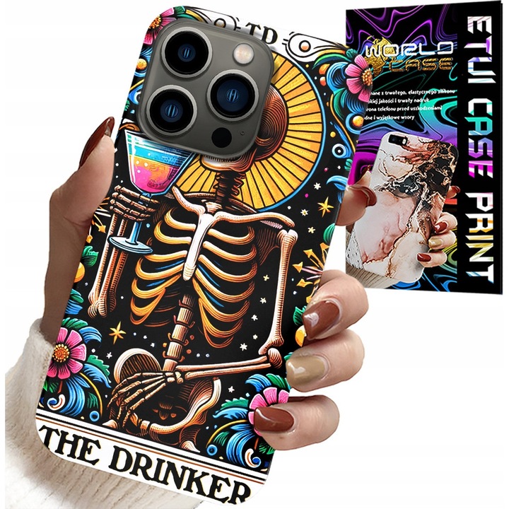 Telefontok, World Case, bor design, szilikon, iPhone 14 Pro-hoz