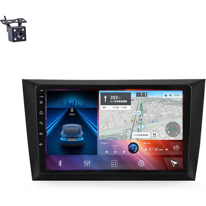 Navigatie Android Pentru Golf 6, 2& 64 Ecran 9 Inch, Wireless CarPlay si Android Auto, Camera de mers cu Spatele - CN