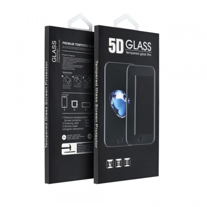 Folie de protecție ecran pentru iPhone 17, sticlă securizată, 5D, neagră
