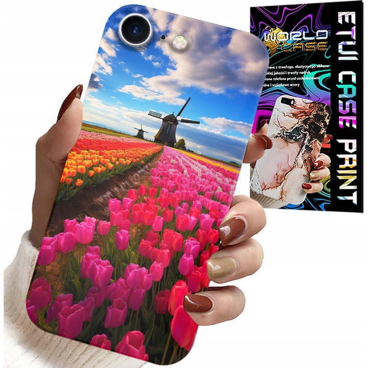 Tok iPhone SE/SE2-hez, World Case, többszínű, szilikon