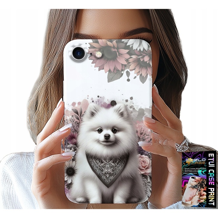 iPhone SE tok, World Case, Pomerániai, szilikon, színes nyomtatás