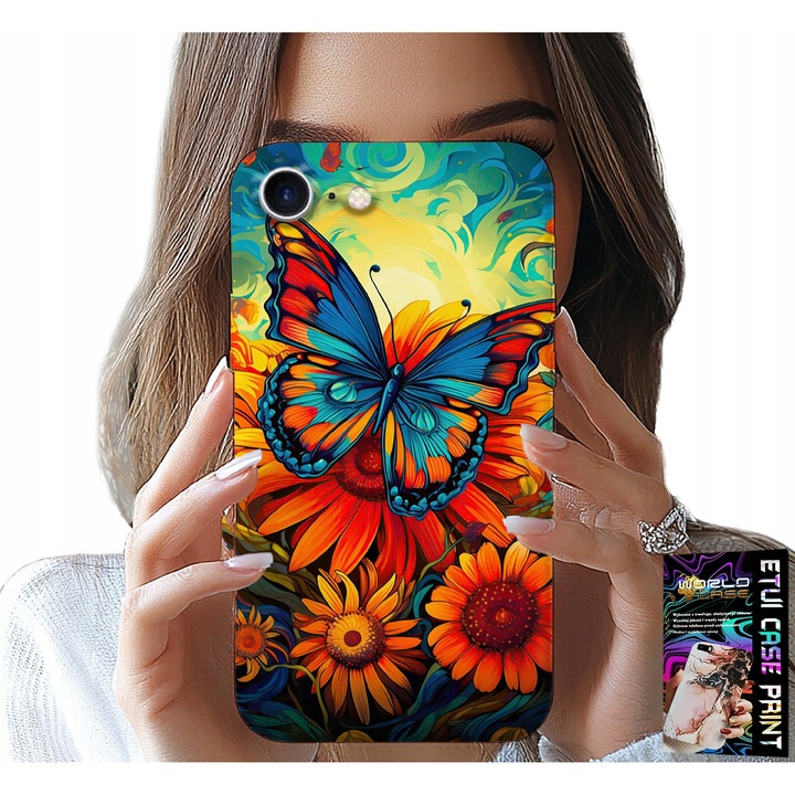 Tok iPhone SE/SE2-höz, World Case, többszínű, szilikon