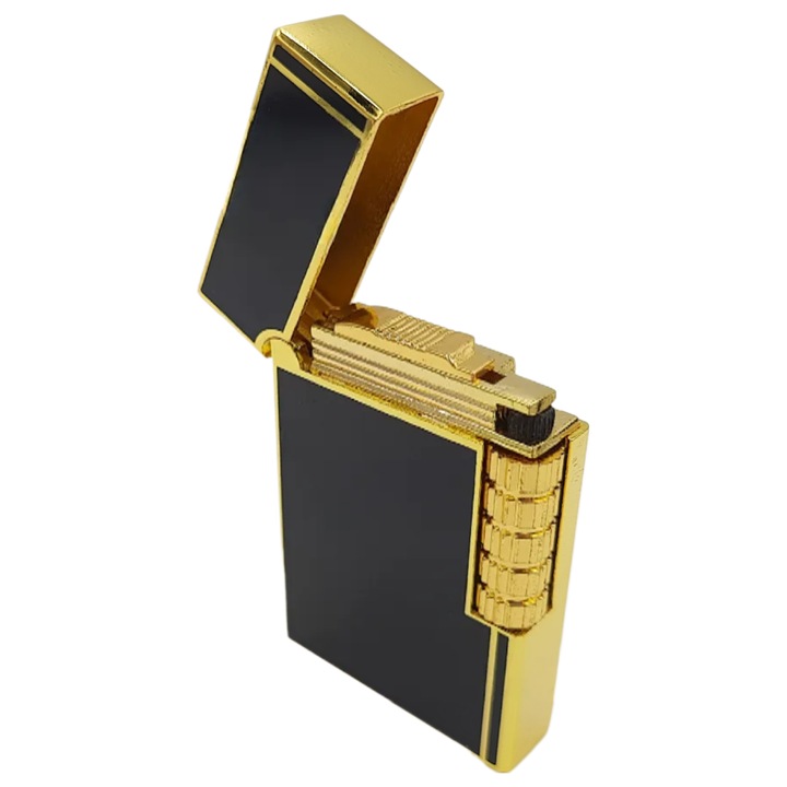 Bricheta gaz, metalica, flacara reglabila, 6x3,5x1,2 cm, set cu husa