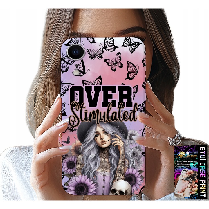 Tok iPhone XR-hez, World Case, szilikon nyomtatással, védelem, többszínű