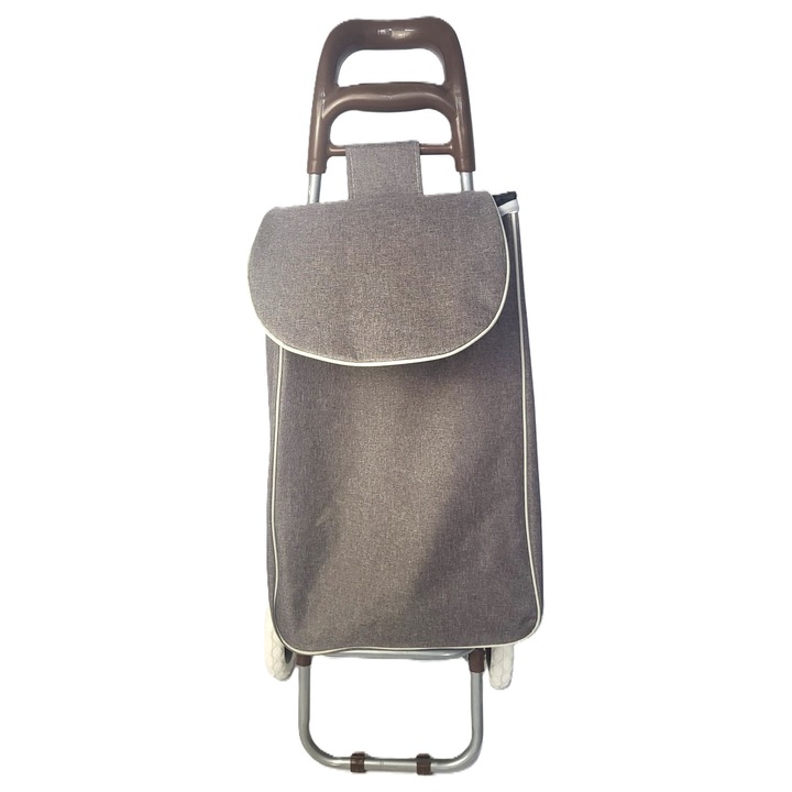 Количка за пазаруване, Classico, 30L, сиво-бежова, 53x33x19см