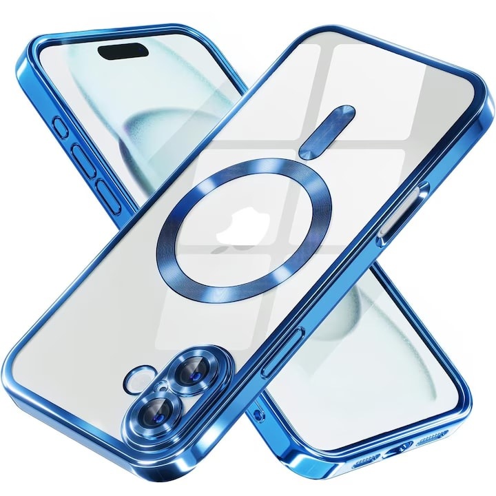 Husa TPU Lux Magnetic kompatibilis iPhone 17-tel, Elektromos kék