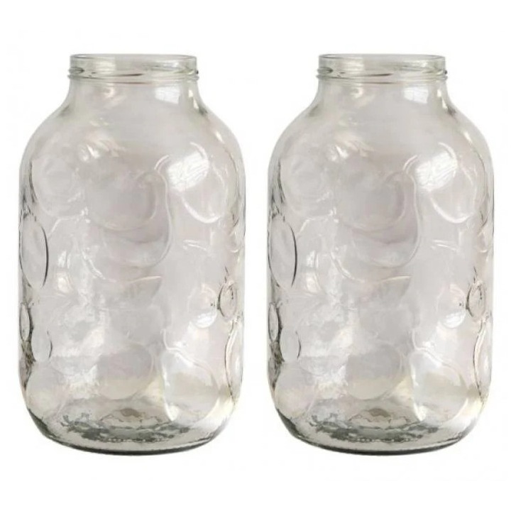 Set 6 Borcane cu Capac Multicolore 5000 ml