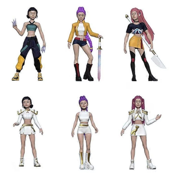 set 3 figurine fetele k pop demon hunter VICTINY ® 10, 5 cm multicolor