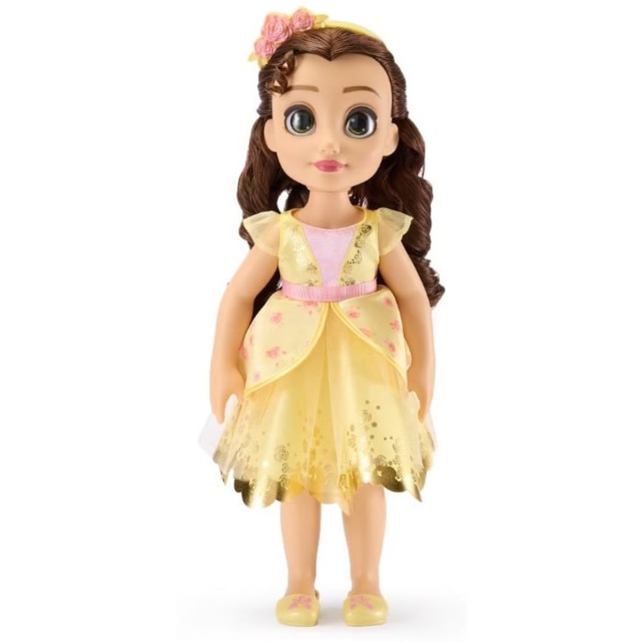 Papusa Belle Disney Once Upon a Story, detaliata, cu pieptene, 40.5cm