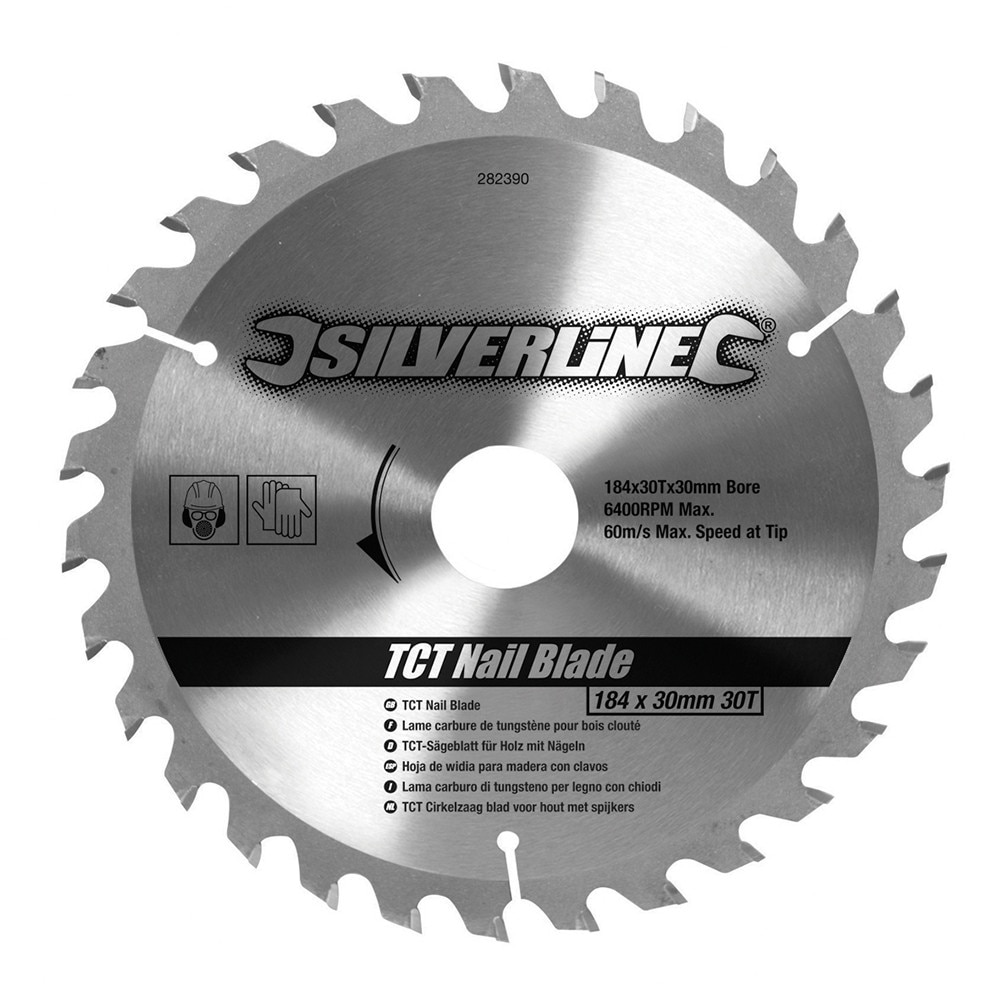Disc circular lemn tare 184x30mm ,30 dinti vidia, Silverline