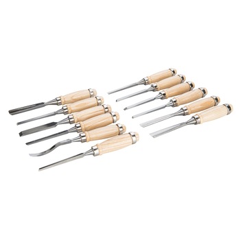 Set 12 piese sculptura lemn, Silverline Set 12 piese sculptura lemn, Silverline
