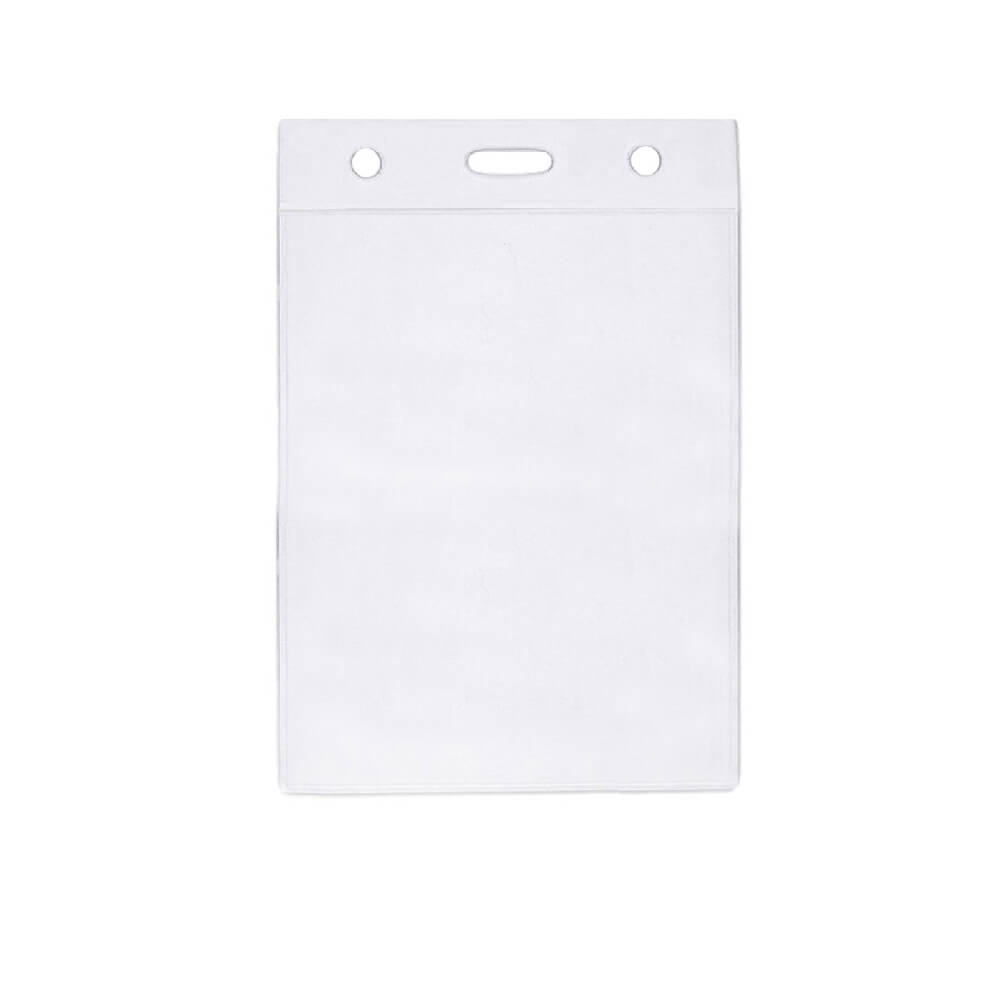 Suport ecuson vertical, 75x100 mm, 100 buc/set, plastic transparent