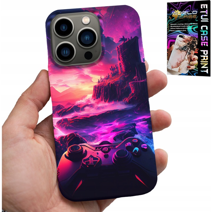 iPhone 14 Pro tok, World Case, szilikon, többszínű nyomtatás, személyre szabható design