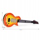 Електрическа китара с LED за деца "LikeSmart LED Guitar" – 8 звука, 8 мелодии, инфрачервен сензор, цветни светлини, презрамка, интерактивна музикална играчка, червен/жълт
