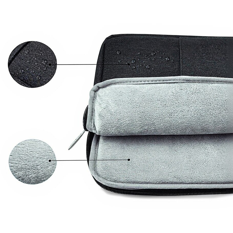 Geanta laptop universala 15.6 inch, husa pentru computer portabil, impermeabila, cu protectie impotriva socurilor si buzunar lateral pentru accesorii, gri, 40 x 30 cm