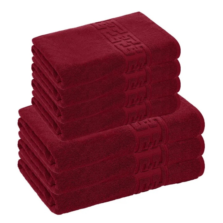 Set 7 Prosoape, Bumbac 100%, 500g/m² - Visiniu
