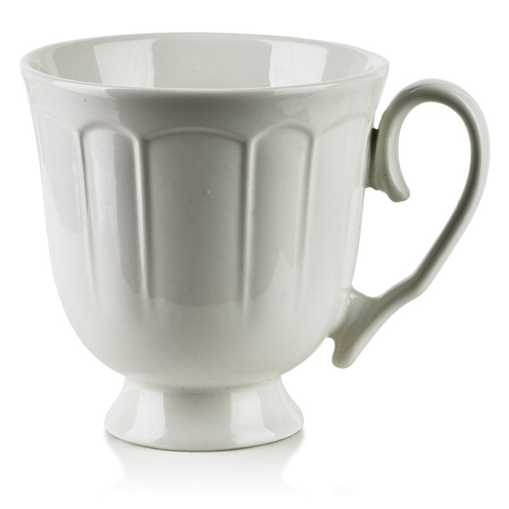 Cana Jumbo Affekdesign By Mondex 450ml, 10,5x14x11,3cm, portelan, alb