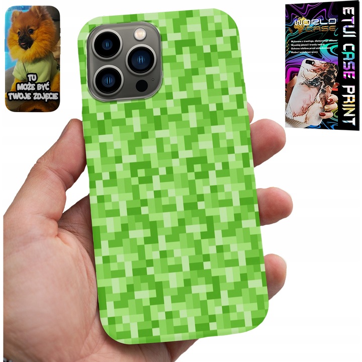 Carcasă pentru iPhone 13 Pro, World Case, design Pixel Game, silicon, multicolor