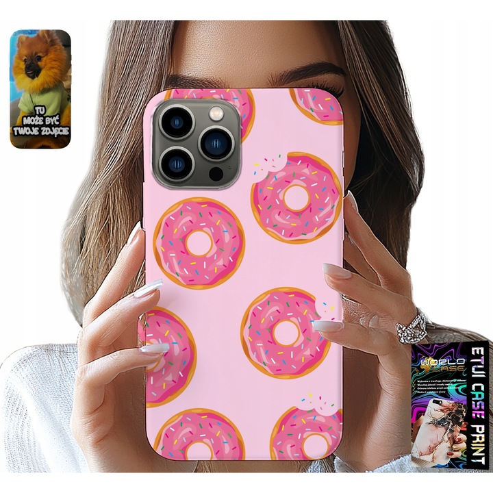 Tok iPhone 13 Pro-hoz, World Case, cukormázas fánk design, szilikon