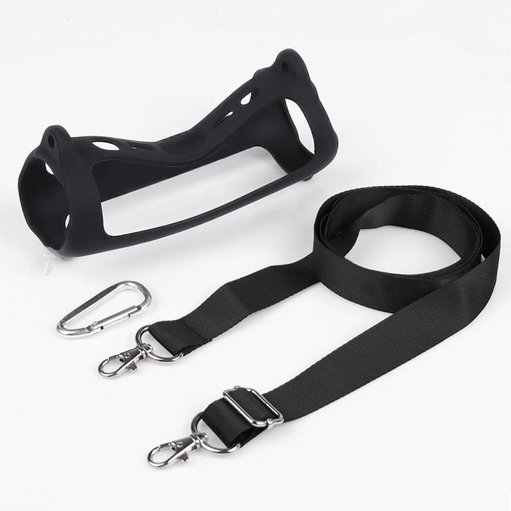 Hordozható hangszóró védőtok, szilikon, fekete, 108g