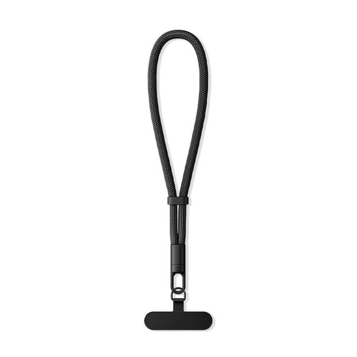 Minimalista mobilzsinór, 360°-ban forgatható, 7 mm vastag, 20 kg teherbírás, fekete