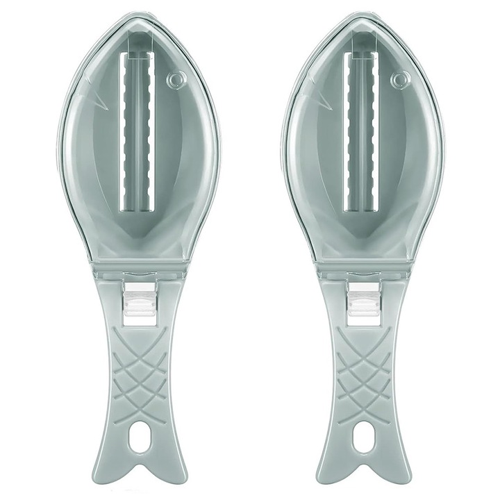 Set curatare solzi peste, 2 bucati, 15.5x5.5cm, albastru