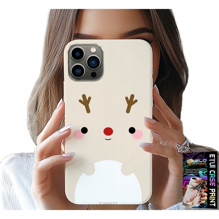 Husă pentru iPhone 11 Pro, World Case, model Crăciun, imprimeu colorat, silicon