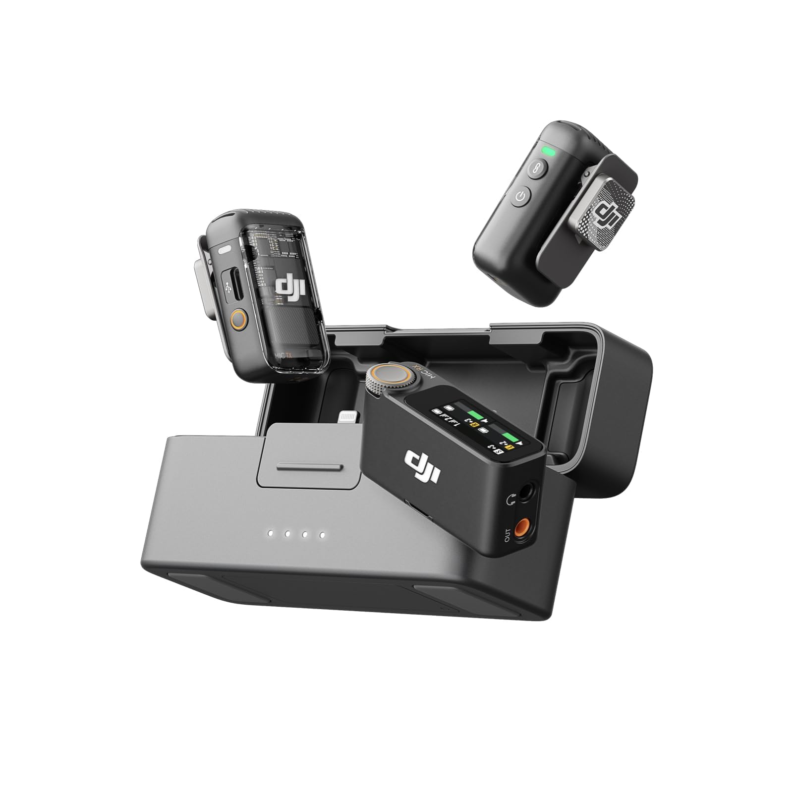 Dji Mic 2 (2 Emitatoare + 1 Receptor + Suport De Incarcare