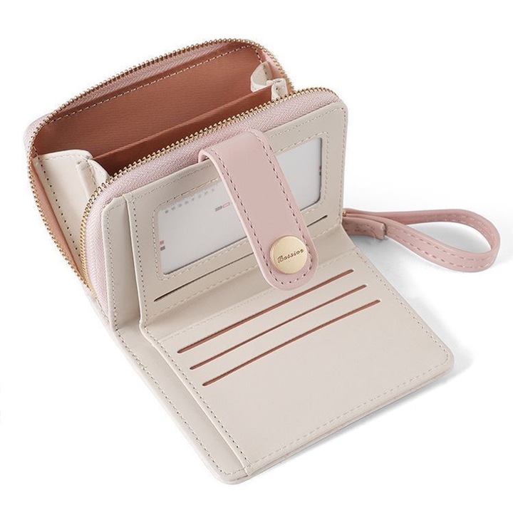 Portofel de dama Chelfonds, design motive pisici, piele premium, 12x9,5cm