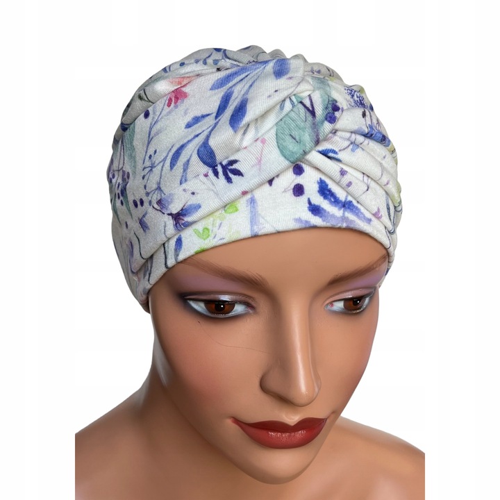Дамски тюрбан от бамбук на плисета, Eva Design, удобен, елегантен, 25 см