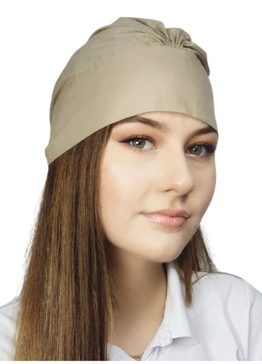 Turban dama, Tess, bej deschis, viscoza, dimensiune universala