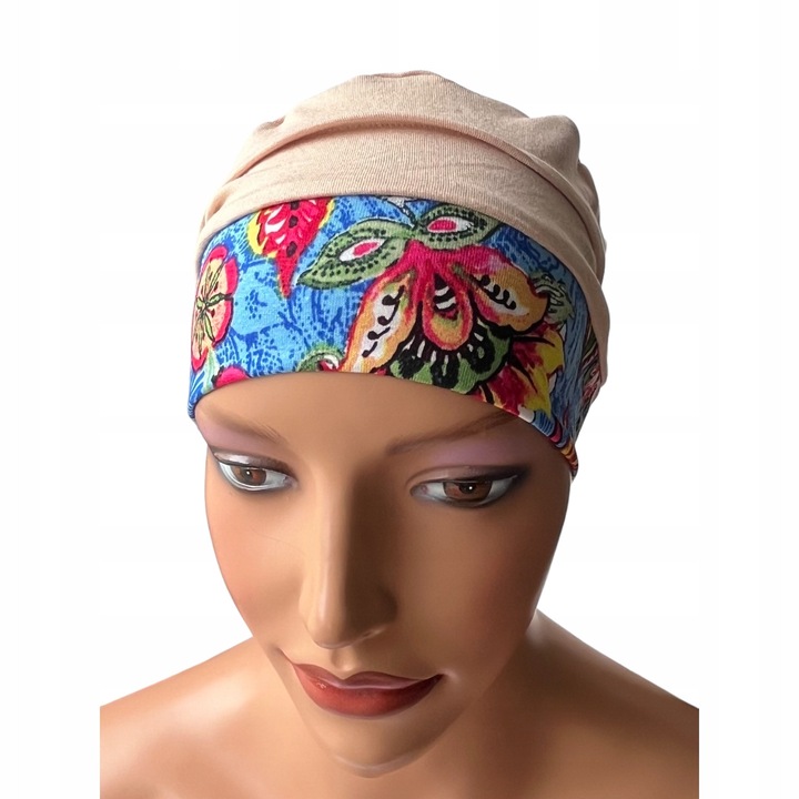 Turban sportiv Celestyna, Eva Design, bambus, elastic, 54-61 cm, fara captuseala